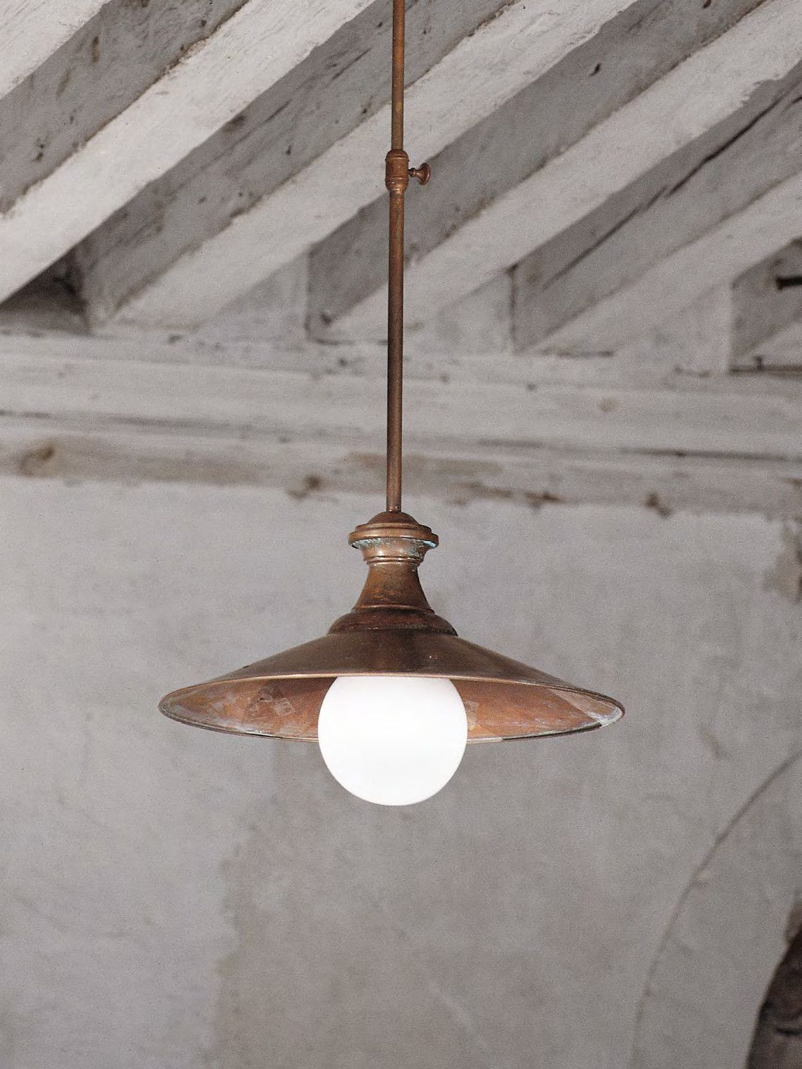 Античная латунь подвесной светильник Aldo Bernardi лоджия ARCH-00006115