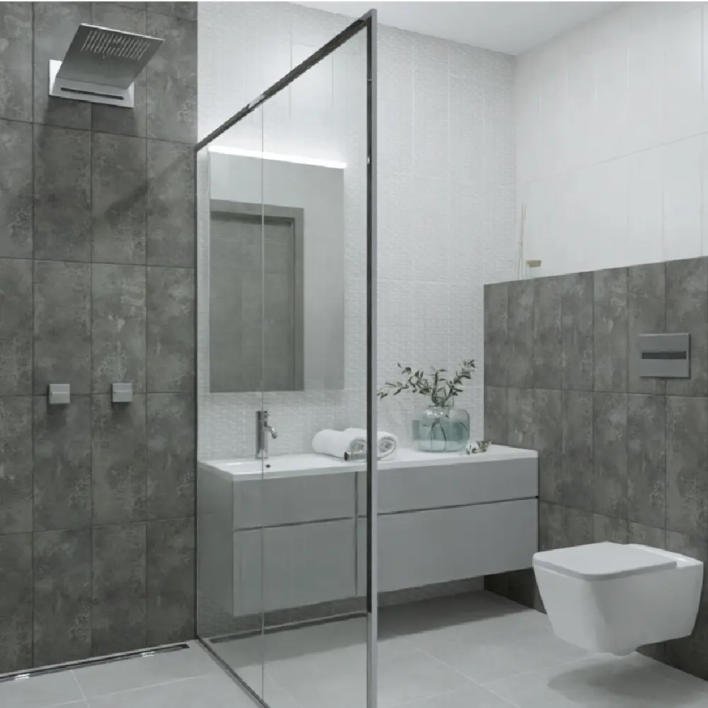 Плитка настенная Azori Trent 20.1x50.5 см 1.52 м² матовая цвет серый STLM-2129099