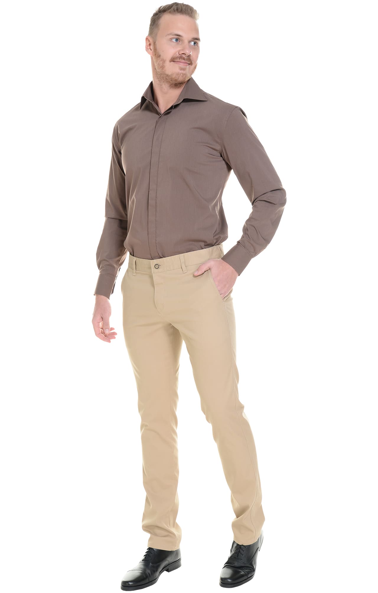 68258 Брюки  мужские beige (бежевые) El-Risto  Одежда для официантов  размер 46/182-188  - Вид №3