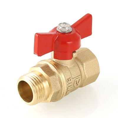 VT.123.G.04 Кран шаровой «СТАНДАРТ» с ручкой-бабочкой и внутренней–наружной резьбой Valtec 1/2"  - Вид №3