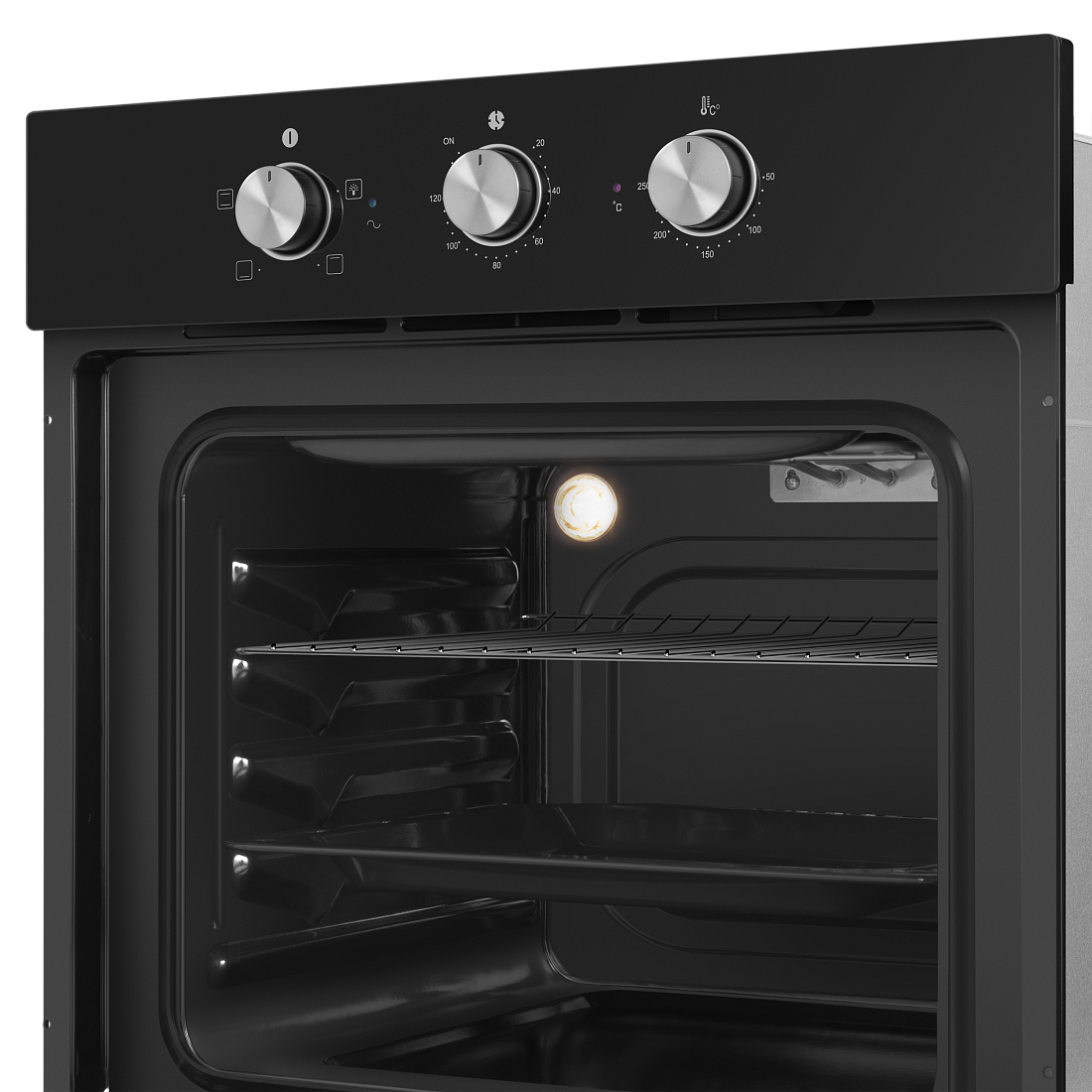 9100953 Электрический духовой шкаф HOMSair OES604BK черный STDN-0101232 - Вид №6