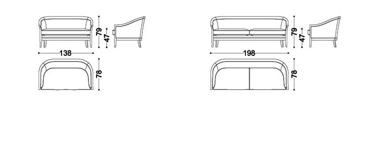 Кожаный диван OPERA CONTEMPORARY ARCH-00144713 - Вид №3