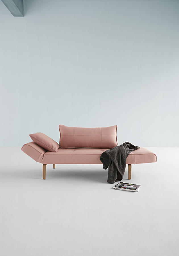 Кушетка-трансформер Zeal c ножками Bow из дуба, зелёная Innovation Living ZEALS3 - Вид №7