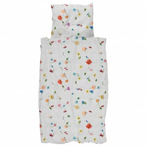 Комплект постельного белья односпальный "Вязаные цветы" 150х200 см SNURK  335417 Белый;желтый;синий;розовый