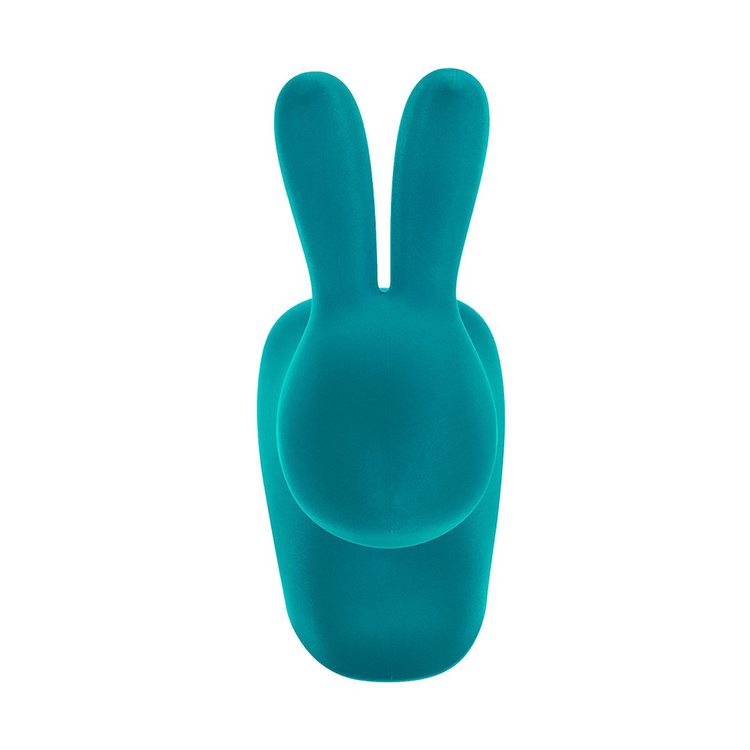 Qeeboo RABBIT CHAIR VELVET 90010LB Turq стул 120381 - Вид №1