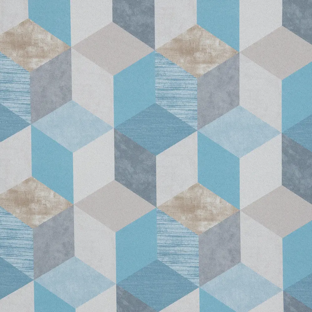 Штора на ленте Футуризм 145x260 см цвет голубой SEASONS STLM-2118492 - Вид №1