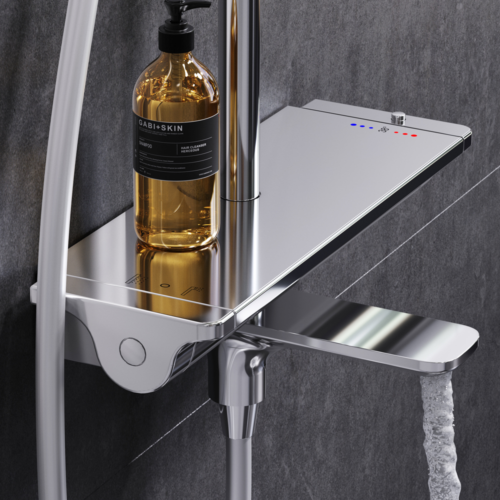 F0770A500 Spirit V2.0 душ.система набор: смеситель д/ванны/душа с термостатом верхн. душ d 250 мм AM.PM Spirit 2.0  - Вид №3