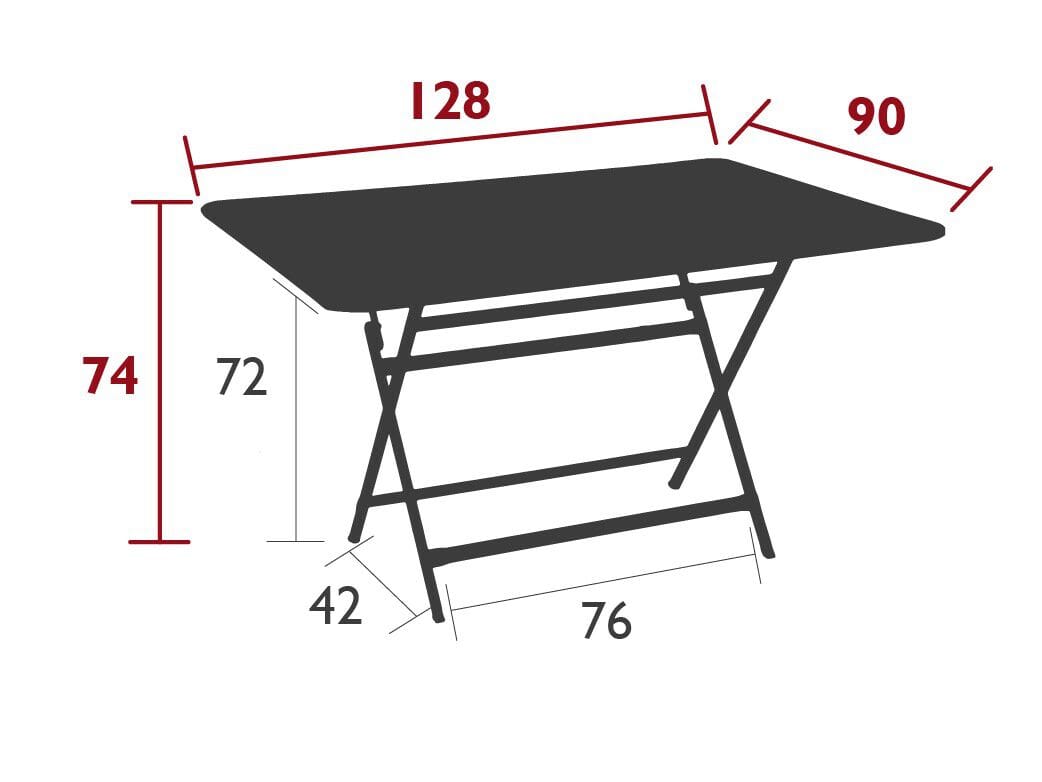 Стальной складной прямоугольный садовый стол Fermob ARCH-00003210 - Вид №4
