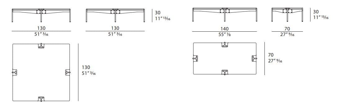 Низкий журнальный столик Turri ARCH-00149592 - Вид №1