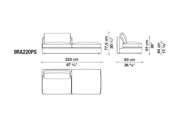 Угловой диван из ткани B&B Italia Ричард ARCH-00040927 - Вид №23