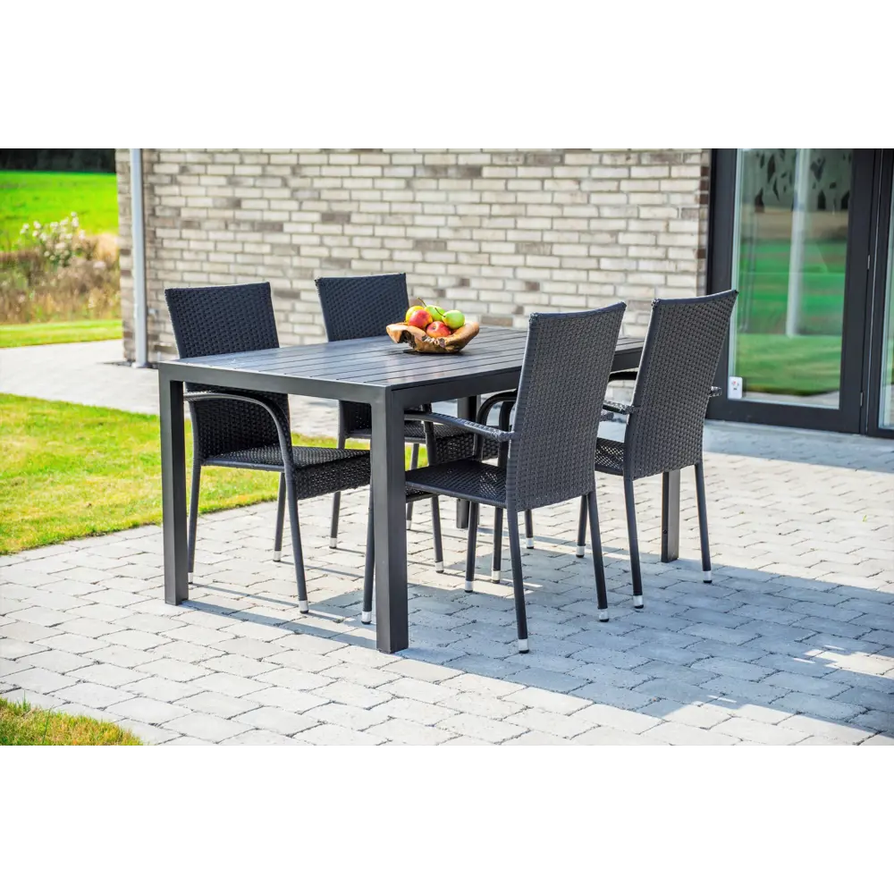 Стул Парис GS013 62x55x94 см искусственный ротанг/сталь черный 86283607 STLM-2077561 Santreyd  - Вид №8