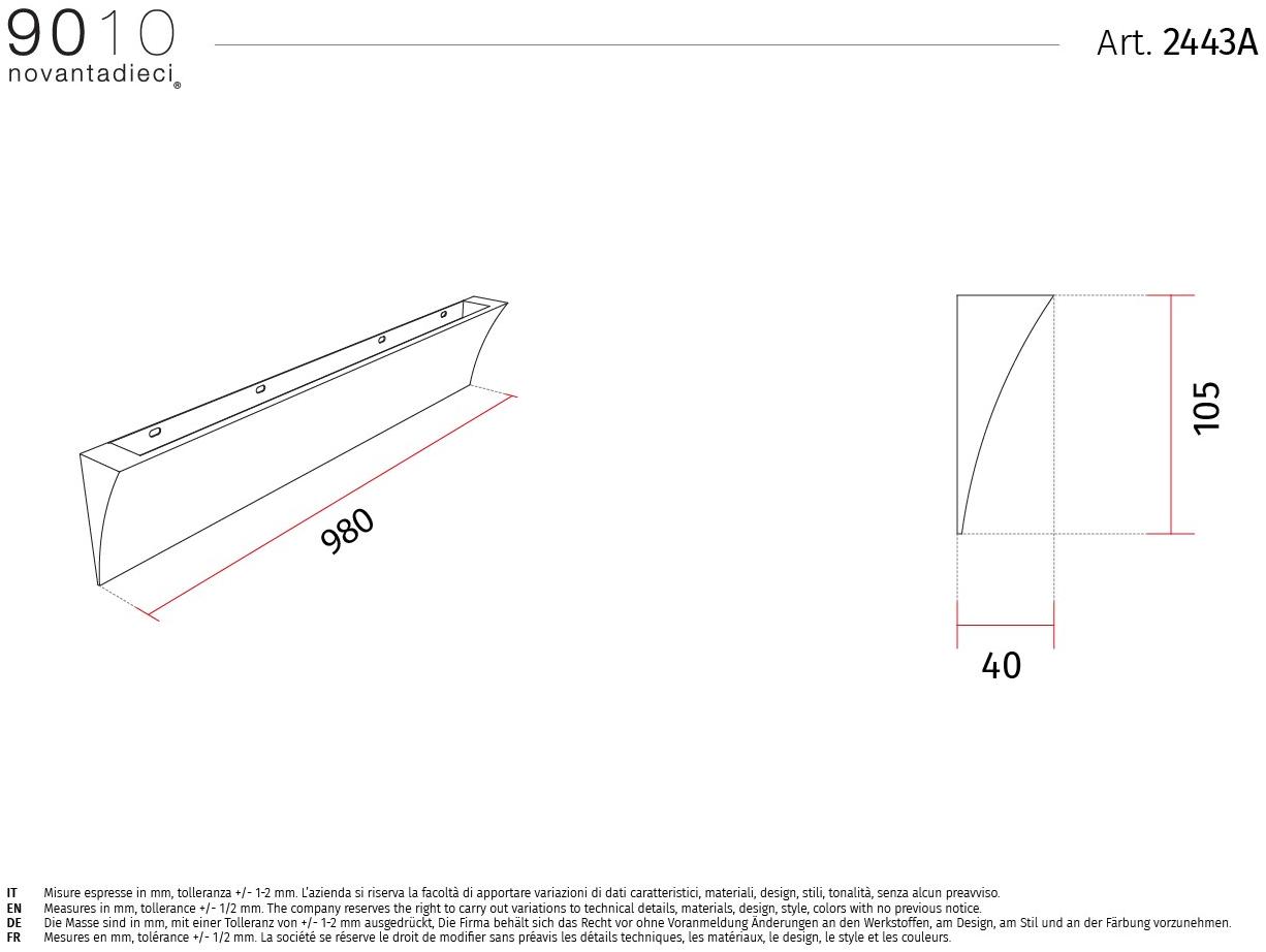 9010 novantadieci Встраиваемый настенный светильник из cristaly®  2443a/b/c/d  - Вид №5