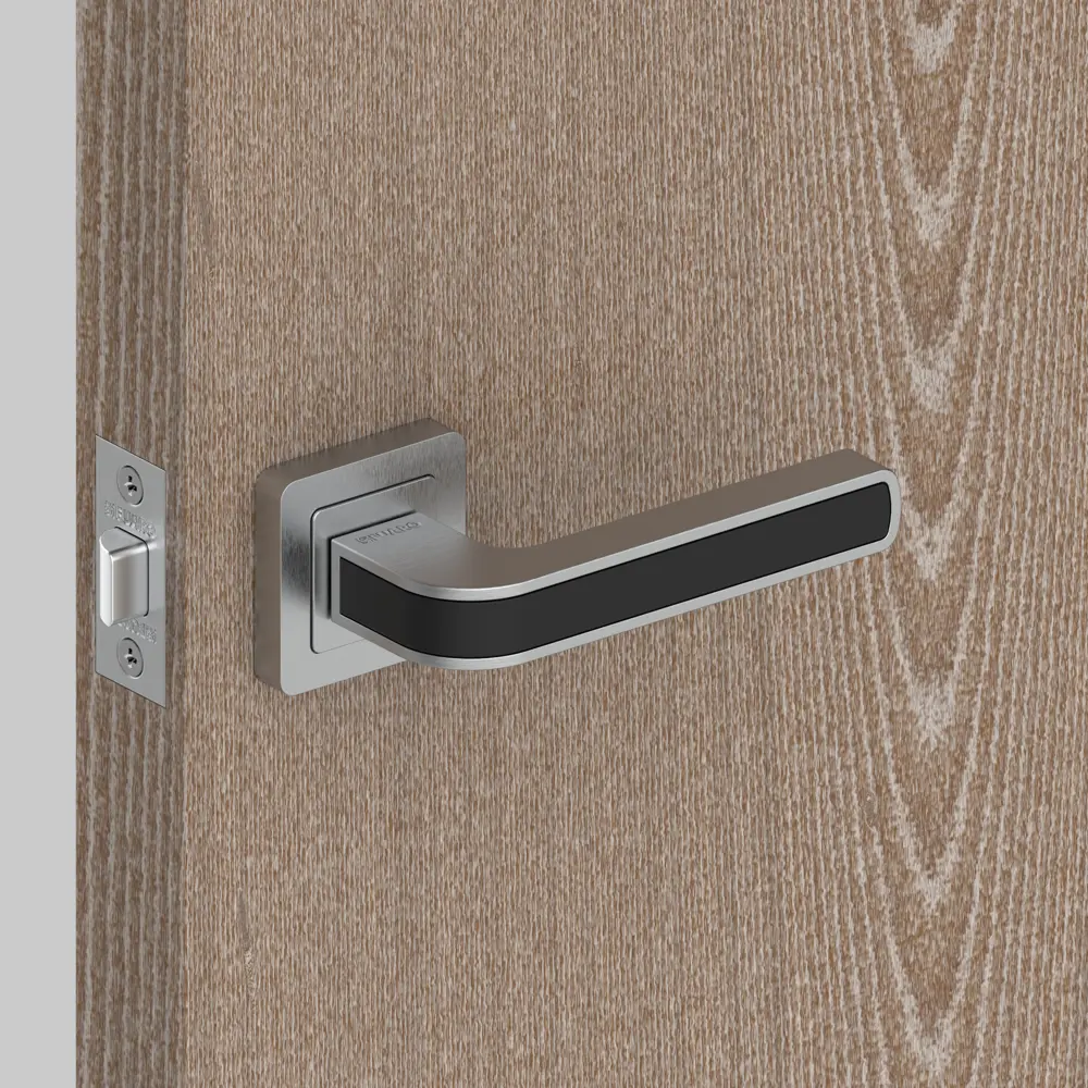 Ручка дверная на розетке Nova XM, цвет чёрный FUARO STLM-2118554 - Вид №5