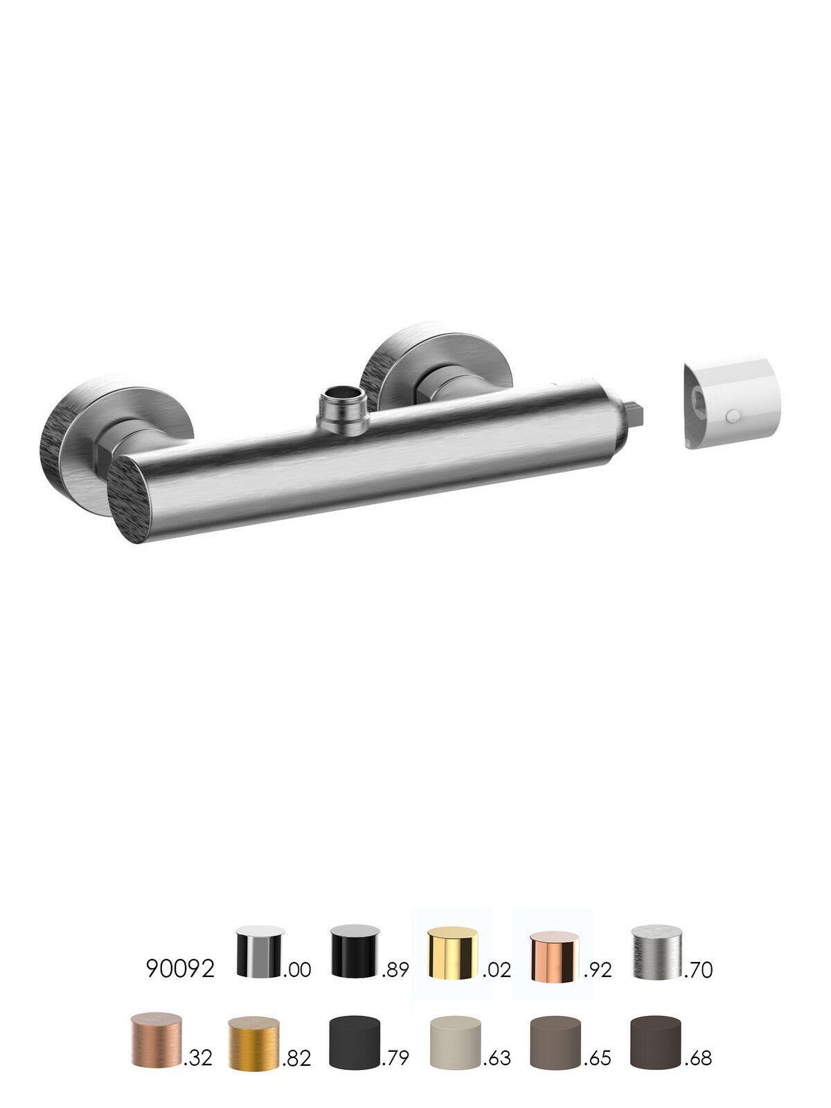 Внешний однорычажный смеситель для душа с 2 отверстиями Rubinetterie Frattini Narciso S ARCH-00122493 - Вид №5