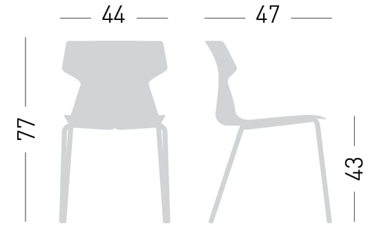 Штабелируемый стул из инженерного пластика GABER тема ARCH-00078872 - Вид №8