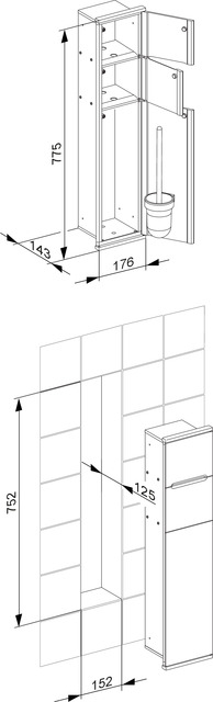 44964015102 Туалетный ёрш с ручкой KEUCO Plan Integral - Вид №2