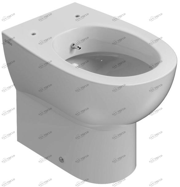 Mdb01.bi Приставной унитаз напольный Белый Ceramica Globo 4ALL Италия