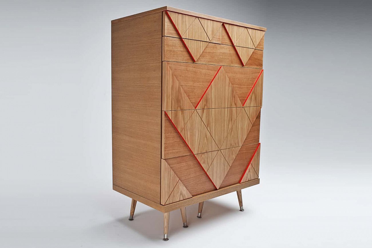 Комод с ножками и 6 ящиками дуб Big Woo WOODI  00-3965939 Бежевый;дуб сонома  - Вид №9