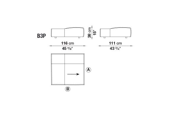 Угловой диван из ткани B&B Italia ARCH-00127003 - Вид №14