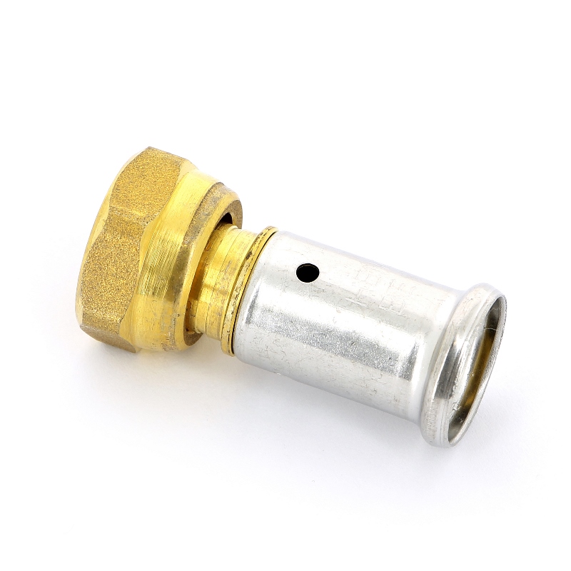 Муфта с накидной гайкой, плоская прокладка пресс HENCO 16x1/2" 26P16Z04 - Вид №2