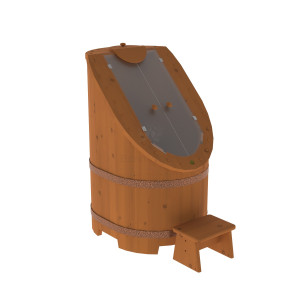 1767 Фитобочка со стеклом "Стандарт" цвет коньяк, фурнитура 051 Alyarus