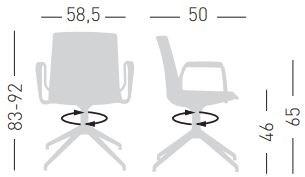 GABER Офисный стул из технополимера с подлокотниками на козелке Jubel sun-id-1472097 - Вид №5