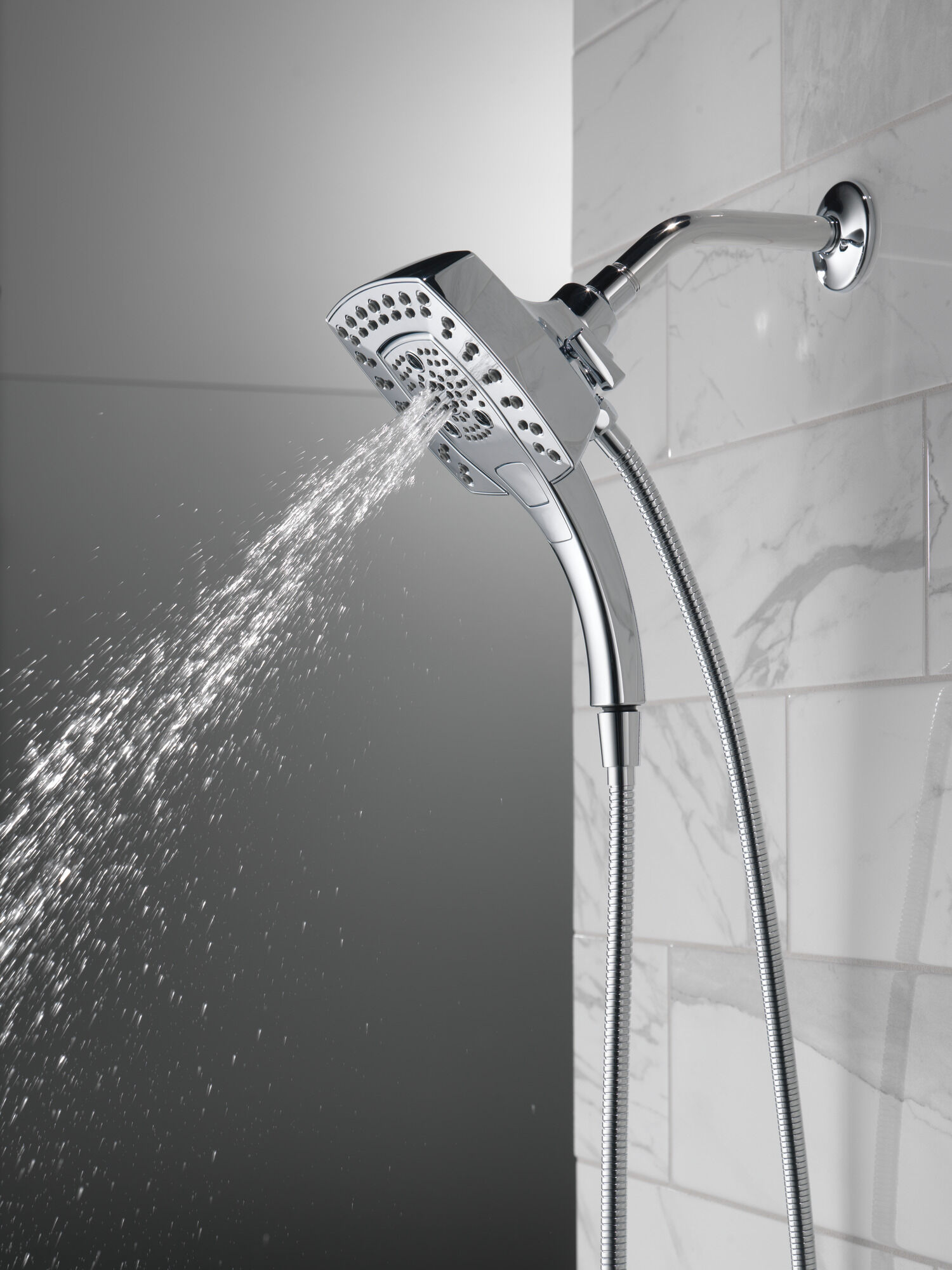 58474-25 H2Okinetic® In2ition® Душ два в одном с 5 настройками Delta Faucet Universal Showering Хром  - Вид №8