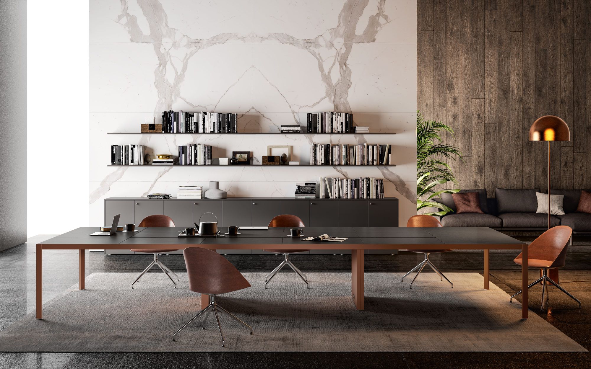 Кожаный прямоугольный стол для совещаний About Office Hype ARCH-00146994 - Вид №2