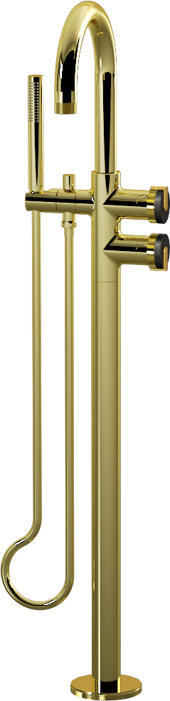 E-11554-R1BOX-L1BAU-PB Смеситель напольный отдельностоящий (внешняя часть) GRAFF MOD+