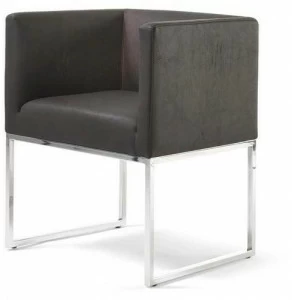 Frigerio Salotti Кожаное кресло-санки с подлокотниками Asia