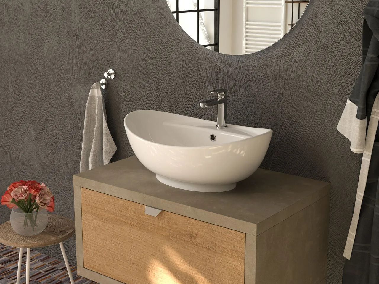 Керамическая овальная столешница Ercos OLIMPIA ARCH-00141402 - Вид №1