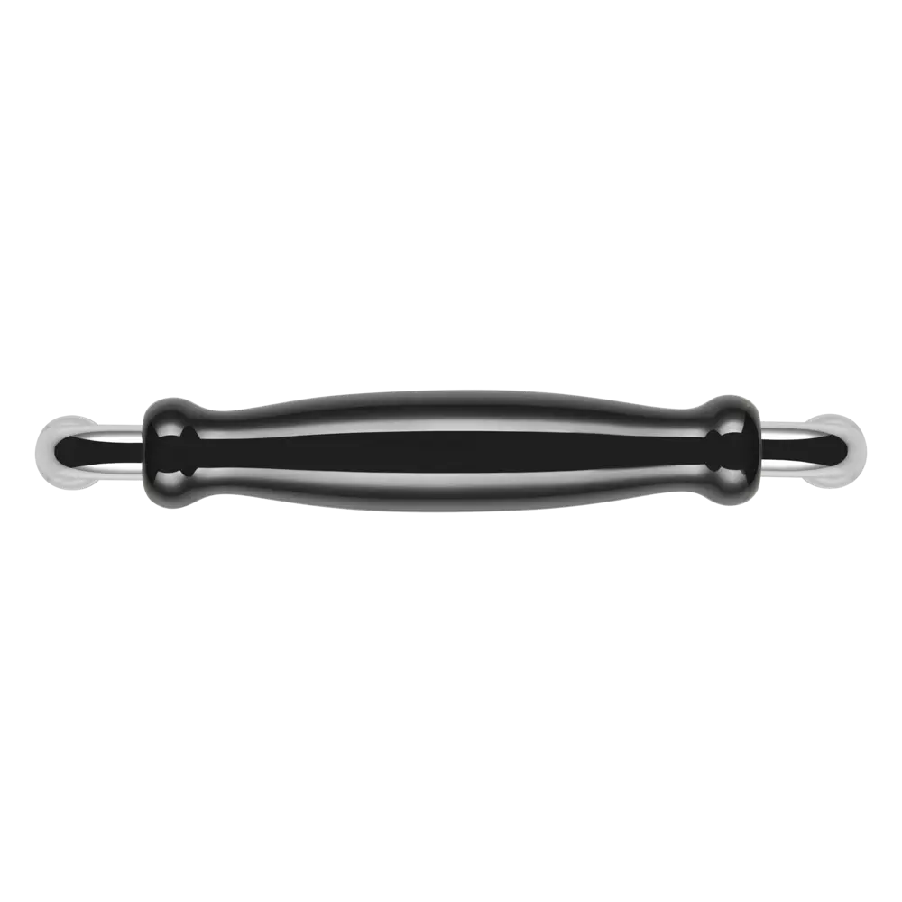 Мебельная ручка-скоба KONSENSA Виви 128 мм черный/хром STLM-2037099 - Вид №2