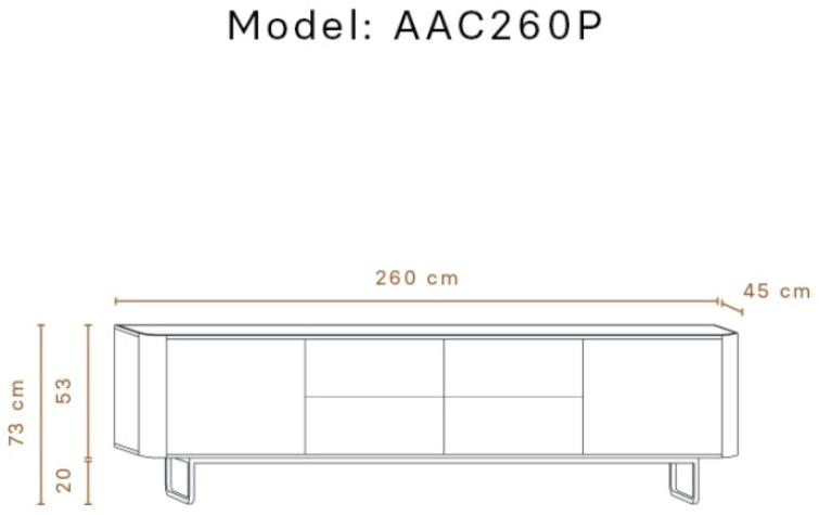 Momocca Комод деревянный с распашными дверцами с ящиками Adara Aac260 / aac260p - Вид №3