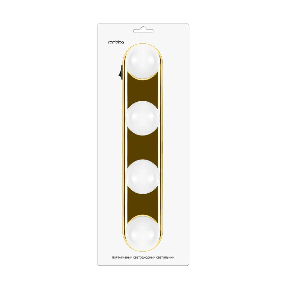 Светильник Rombica Beauty Gold LED на присоске 2 В нейтральный белый свет, цвет золото STLM-2081685 - Вид №3