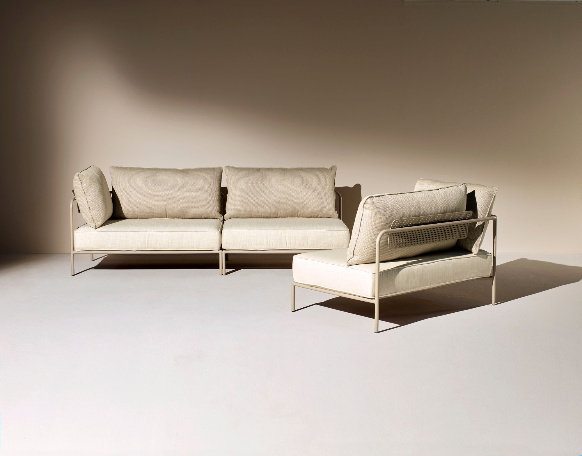 3-местный акриловый тканевый модульный садовый диван S-CAB лоскут ARCH-00020021 - Вид №3