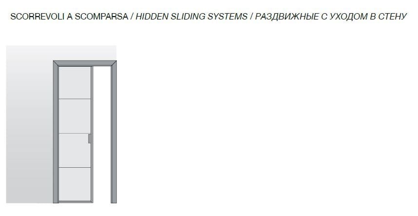 Раздвижные стеклянные двери для шкафов Longhi Aluminiun Chic-Doors ARCH-00138050 - Вид №3