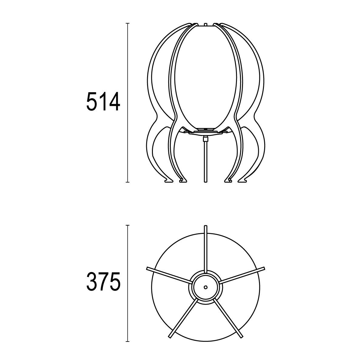 Настольная лампа из дутого стекла Ghidini Lighting MACROKEIRA ARCH-00151986 - Вид №4
