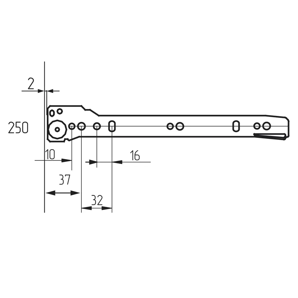 Направляющие роликовые l250 мм, сталь, цвет белый Santreyd STLM-2101483 - Вид №2
