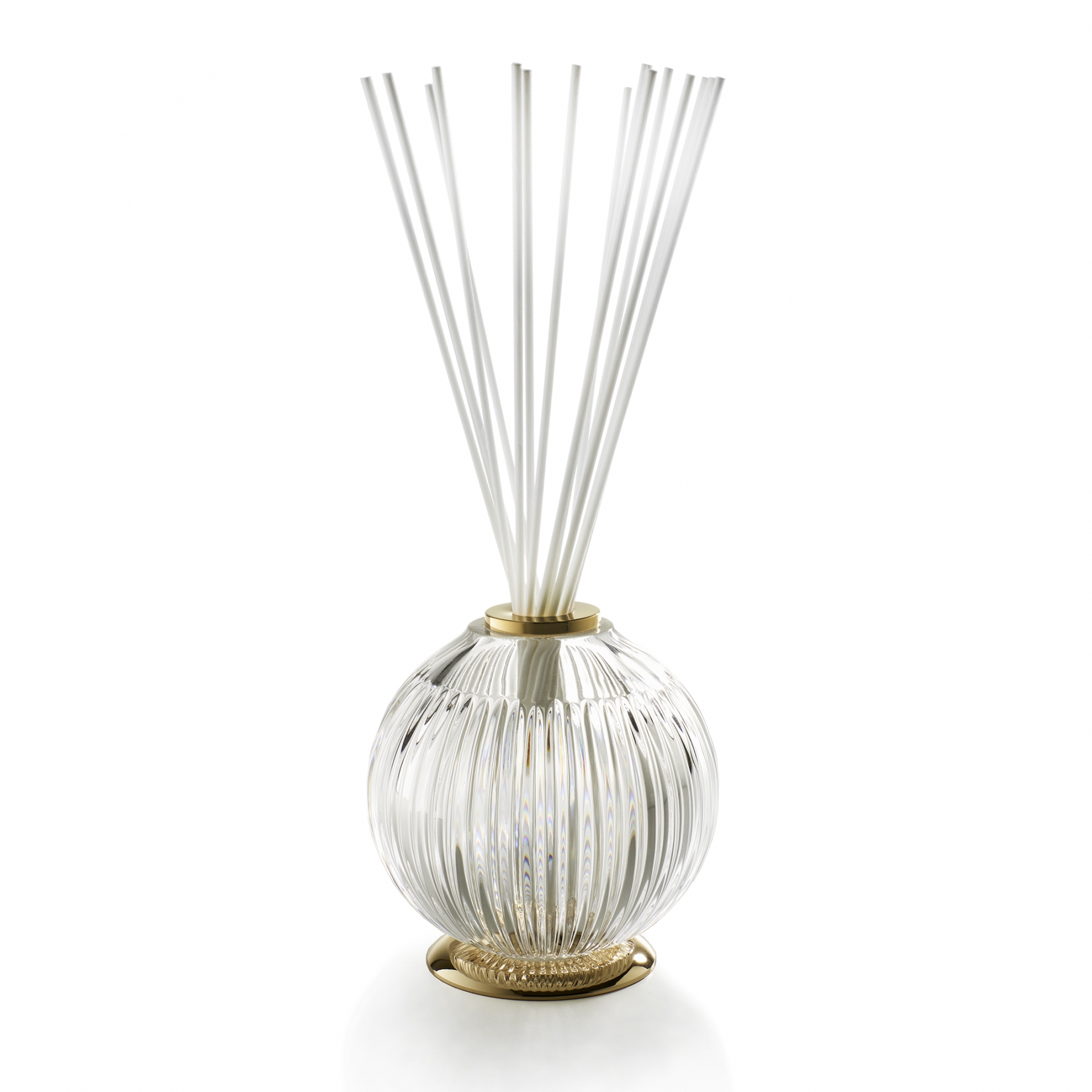 1849B-ELCR 3SC Ароматический диффузор из хрусталя 24% Pbo Прозрачная гравировка Elegance с основанием D. 12 - H. 12 / 400 мл Fragranza / Eleganza (Work in Progress) Treesseci 3SC 