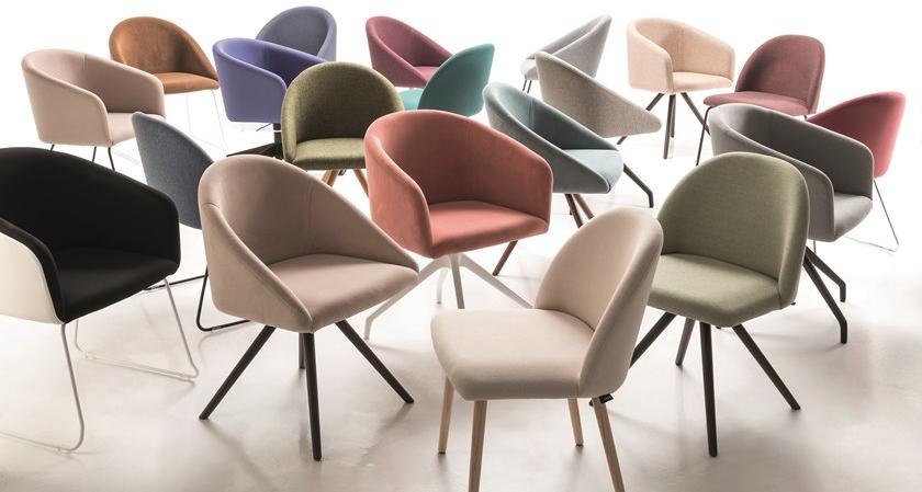 Luxy Стул на козелке из ткани с подлокотниками Bloom 4blfl42 - Вид №5