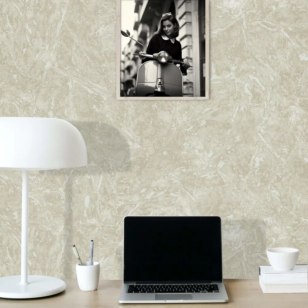 Обои флизелиновые Estetico бежевые 1.06 м WiHC6653 Santreyd STLM-2028943 - Вид №1