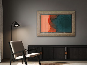 Прямоугольное настенное зеркало со встроенным отсеком для телевизора