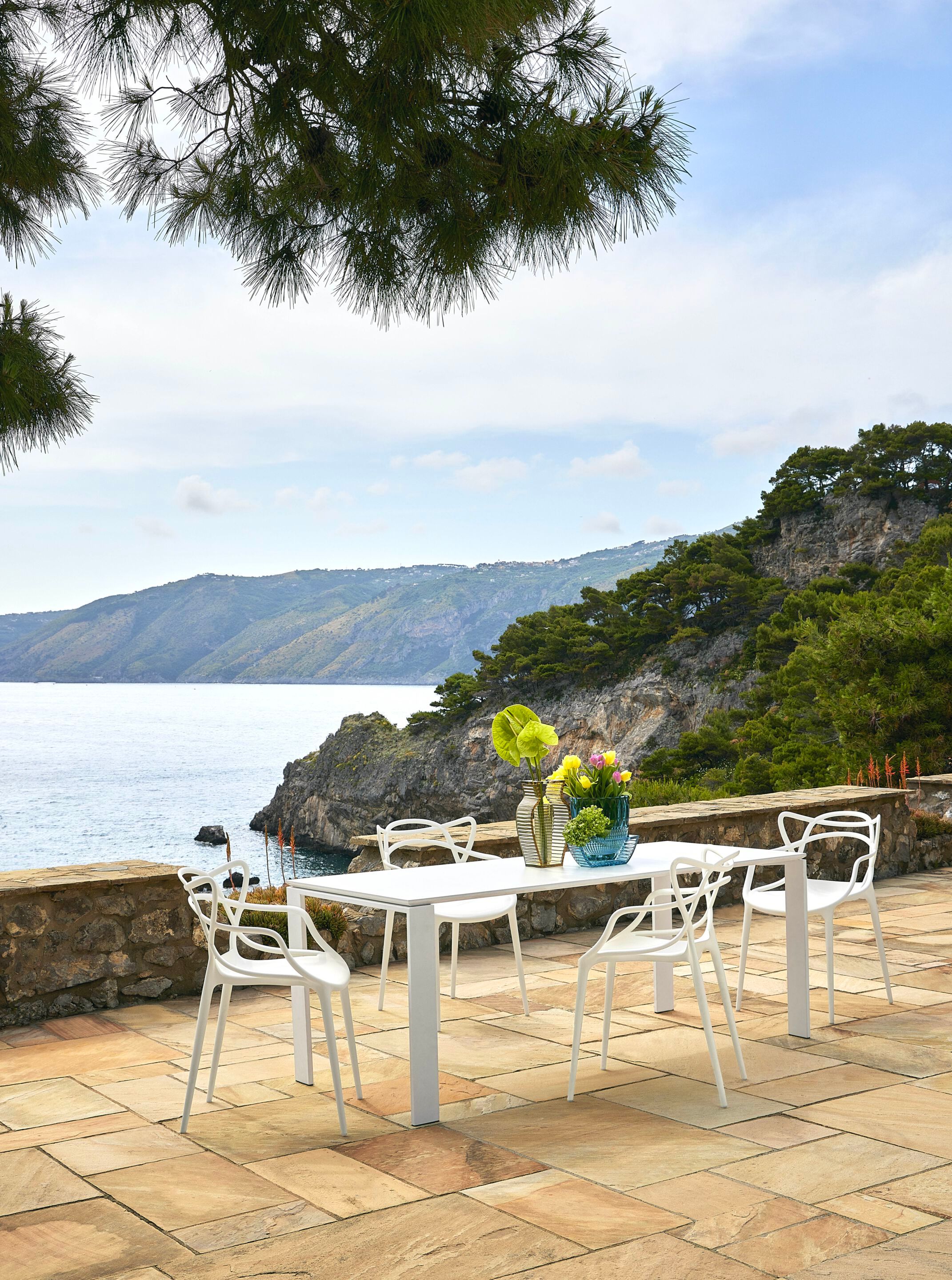 Прямоугольный стол со стальным основанием и ламинированной столешницей Kartell Four ARCH-00107266 - Вид №6