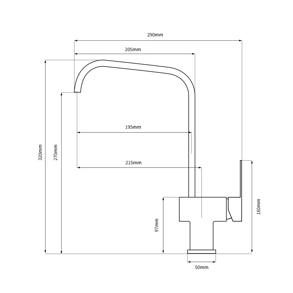 Смеситель кухонный Vidage VFR0011-13 высота 32 см цвет сатин STLM-2139917 - Вид №4