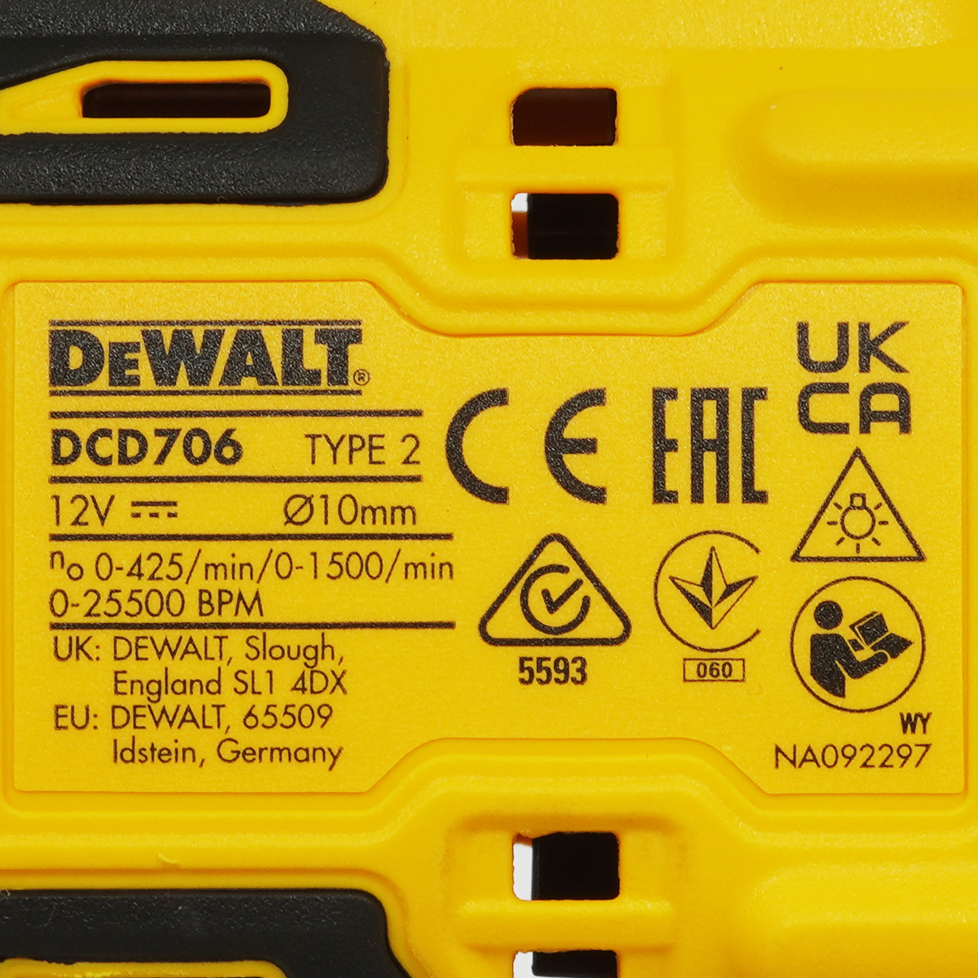 Дрель-шуруповерт DeWalt DCD706D2 XR 10.8/12V 9014015 STDN-0015238 - Вид №3
