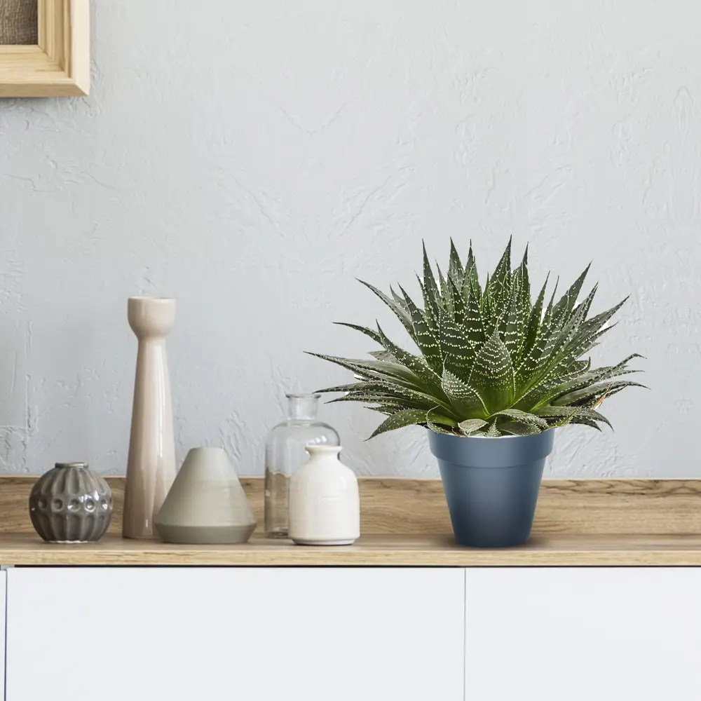 Кашпо Порто ø17.5 h16 см v2.4 л пластик тёмно-серый Santreyd STLM-2112895 - Вид №2