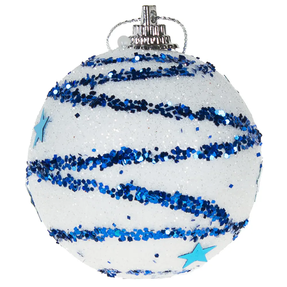 Шар ёлочный «Лилии» 6 см, цвет синий Santreyd STLM-2185743