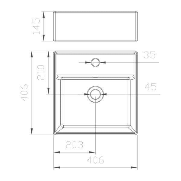 Керамическая квадратная столешница Ercos OLIMPIA ARCH-00034641 - Вид №2