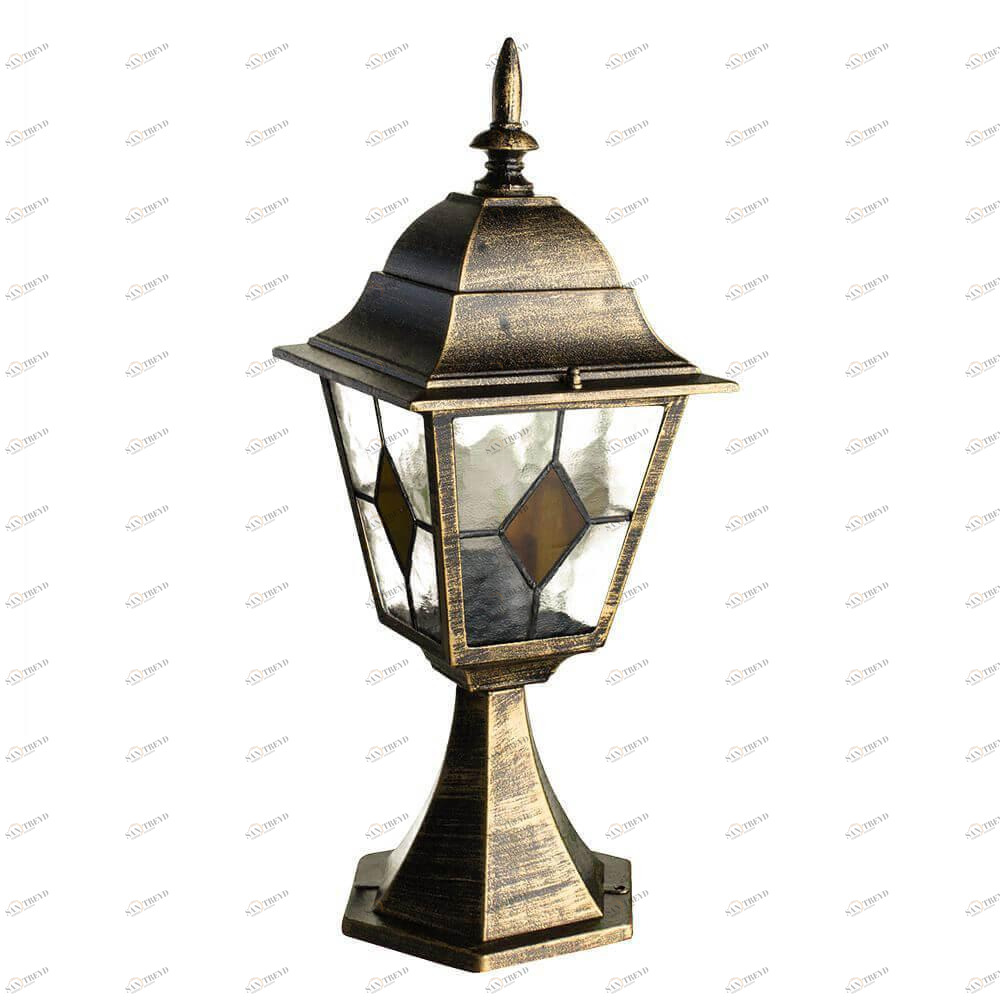 Уличный светильник ландшафтный H 47 см коричневый Berlin A1014FN-1BN ARTE LAMP ПОД СТАРИНУ, ФОНАРЬ 00-3898550 Коричневый;прозрачный 