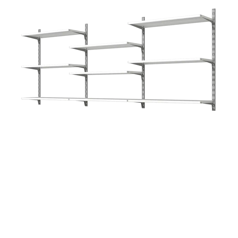 Полка Spaceo 80x30 см нагрузка до 30 кг сталь цвет белый 2 шт STLM-2064110 - Вид №5